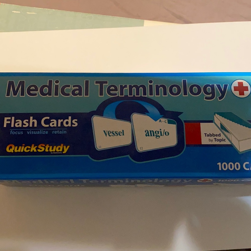 Medical Terminology Flash Cards - Blue